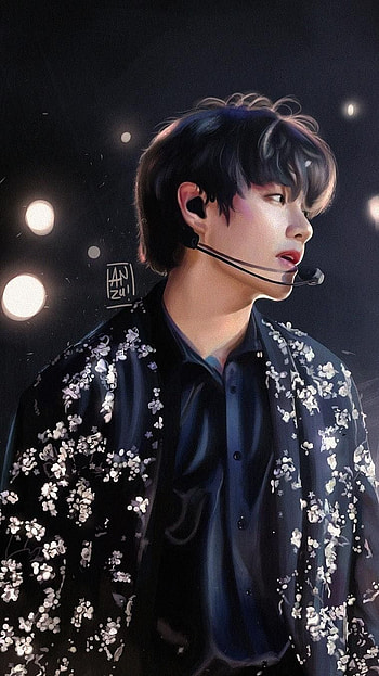 Bts Aesthetic, Black, Floral Jacket, concert, bts HD phone wallpaper