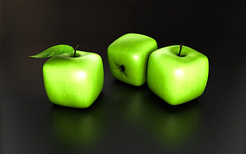 Fruits, Apples, 3D, Form, Unusual, Fancy HD wallpaper