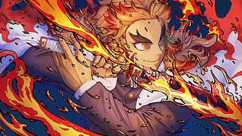 Kyojuro Rengoku, Kyojuro Rengoku, Anime, Demon Slayer: Kimetsu no Yaiba HD wallpaper