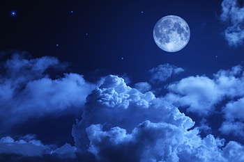 Moon Night Sky Clouds , moon, night, sky, clouds HD wallpaper