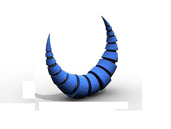 Blue Bull Horns, animal, blue, bull, horns HD wallpaper