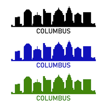 Columbus Skyline, Travels, Vector illustrations, Graphic design HD phone wallpaper
