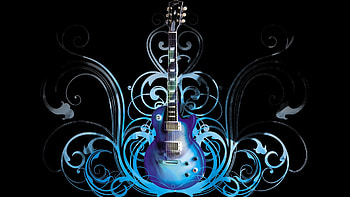 Preview guitar, blue, pattern, style HD wallpaper