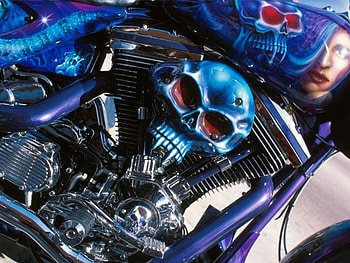 custom paint, engine HD wallpaper