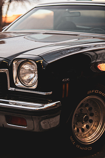 Cars, Car, Machine, Old, Headlight, Chromium HD phone wallpaper