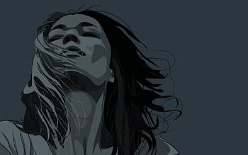 Vector, Girl, Portrait, Hair, Face HD wallpaper