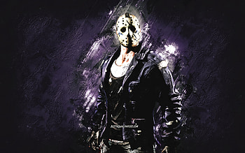 Jason, Mortal Kombat Mobile, Jason MK Mobile, Mortal Kombat, purple stone background, Mortal Kombat Mobile characters, grunge art, Jason Mortal Kombat HD wallpaper