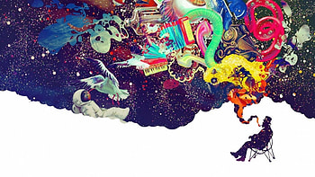 Creative Mind, Abstract, Cool, Smoking, Trippy HD wallpaper