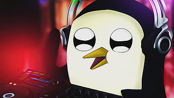 Gunter Playing Dj, cartoons, dj HD wallpaper
