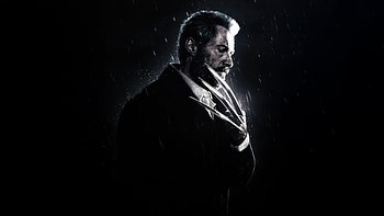 Logan Hitman, wolverine, logan, superheroes, artwork, digital-art, art, ai, dark, monochrome, black-and-white HD wallpaper