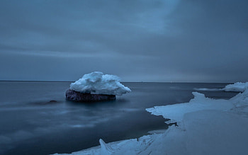 Nature, Sky, Sea, Ice, Snow, Rock, Stone, Overcast, Mainly Cloudy HD wallpaper