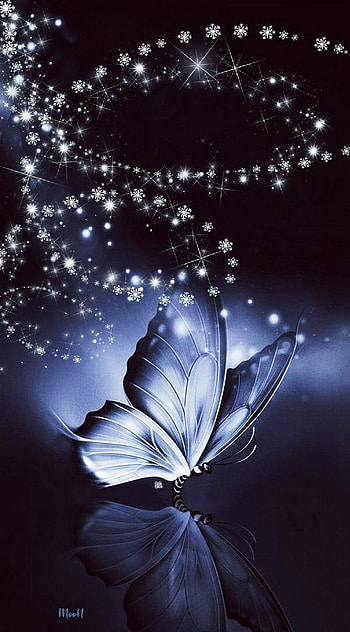 Butterfly, sky, art HD phone wallpaper