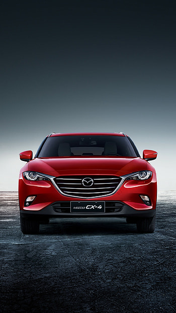 Mazda Auto, CX4 crossover, Red car, Automotive design HD phone wallpaper