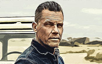 Josh Brolin, , vector art, Josh Brolin drawing, creative art, Josh Brolin art, vector drawing, Josh Brolin portrait HD wallpaper