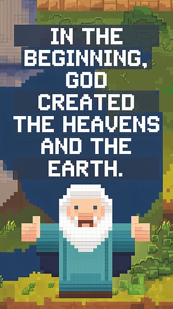 Scripture-Inspired : Divine Creation, pixel art, god, video game HD phone wallpaper