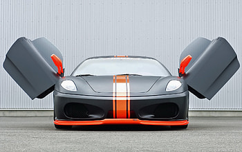 Ferrari (Limted-Edition), ferrari, black, orange, doors HD wallpaper