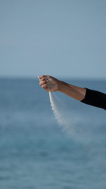 Sea, Sand, Hand, Miscellanea, Miscellaneous, Wind HD phone wallpaper