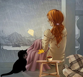 rainy day, fantasy, art, cool, paintings, illustrations HD wallpaper