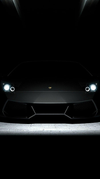 Full Black, Lamborghini, Black Car HD phone wallpaper