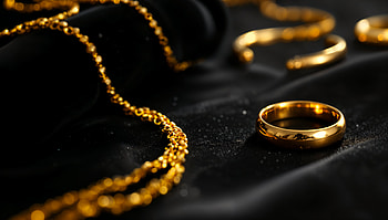 Exquisite Jewelry Glow - Elegance, jewelry, gold necklace, gold ring HD wallpaper