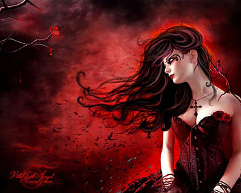 Sorrow, , goth, sadness, dark, darkness, fantasy, abstract, fallen, , fantasy art, mistic, dream HD wallpaper