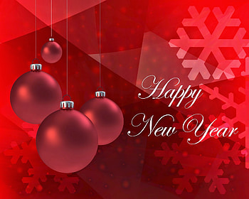 HAPPY NEW YEAR, ORNAMENTS, COLORS, SNOWFLAKES, ABSTRACT HD wallpaper
