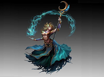 Green Magic, magic, staff, green, witch HD wallpaper
