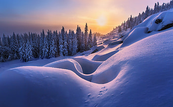 Majestic Russian Winter: Serene Snow-Covered Nature in, snow, Russia, nature, winter HD wallpaper