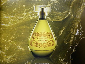 Perfume, waves, bottle, green HD wallpaper