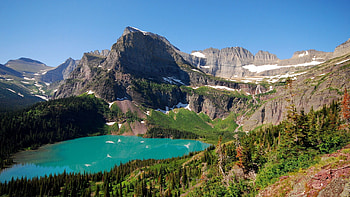 Landscape, Nature, Mountains, Snow, Lake, Blue Water, Climate HD wallpaper