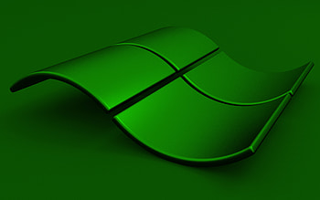 Windows green logo, , green backgrounds, creative, OS, Windows 3D logo, artwork, Windows 3D wavy logo, Windows logo, Windows HD wallpaper
