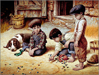 By Jim Daly - Wiped Out, canvas, painting, boy, art, game, jim daly, people, play HD wallpaper