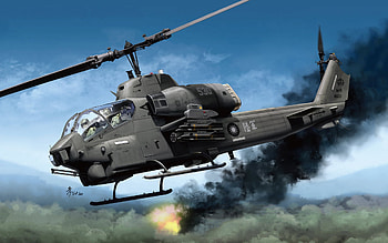 Bell AH-1 Super Cobra, American attack helicopter, United States Army, United States Marine Corps, military helicopters, AH-1 Super Cobra, USA HD wallpaper