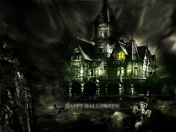 the hunted masion, gothic, Halloween, haunted house, house HD wallpaper
