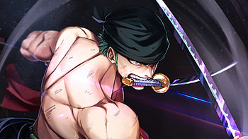 Zoro S Bite And Sword One Piece, zoro-roronoa, one-piece, anime, artist, artwork, digital-art, pixiv HD wallpaper