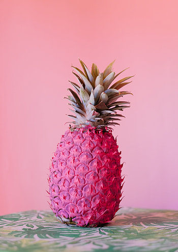 Food, Pink, Paint, Fruit, Tropical, Pineapple HD phone wallpaper