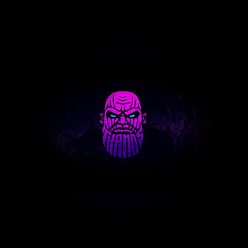 Thanos, purple face, minimal, art HD phone wallpaper