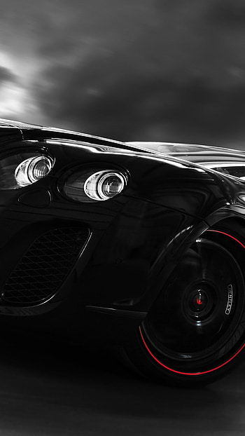 Full Black, Black, Sports Car HD phone wallpaper