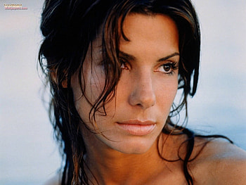 sandra bullock, sexy, wet hair, brunette, beautiful, actress HD wallpaper