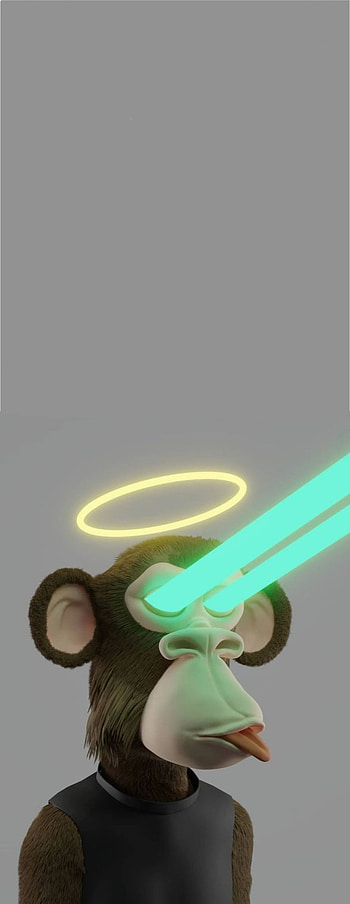 Lucky monkey laser, 3d, lucky monkey, grey HD phone wallpaper