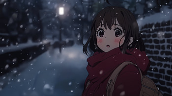 Charming Winter Anime Girl - Ultra, winter anime, anime girl, Anime, girl, snow HD wallpaper