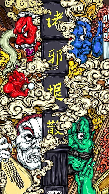 楷諭 陳 on GRAFFITY style!!!. Japanese tattoo art, Japanese pop art, Japan art HD phone wallpaper