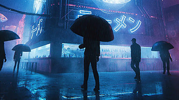 Future Cyberpunk City Life Raining , cyberpunk, rain, artist, artwork, digital-art, artstation HD wallpaper