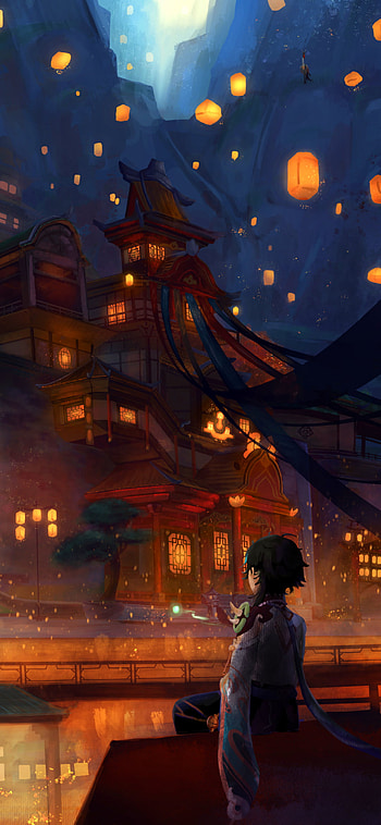 Xiao — Genshin Impact Lantern Night, Xiao (Genshin Impact), video game, Genshin Impact HD phone wallpaper