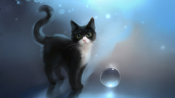 Cute anime kitties, Adorable cartoon cats, Quirky cat expressions, Vibrant cat artwork HD wallpaper