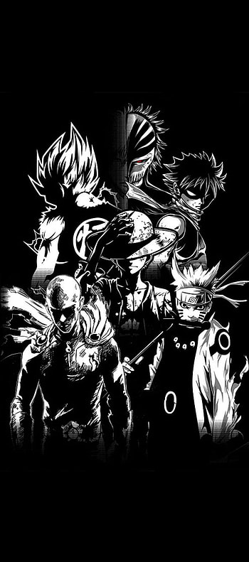 Luffy naruto ichigo, art, cartoon HD phone wallpaper