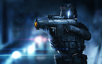 Sci Fi Soldier With Shield , scifi, soldier, shield, artist, artwork, digital-art HD wallpaper