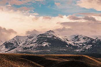 Landscape, Nature, Mountains, Clouds, Snow, Hills HD wallpaper
