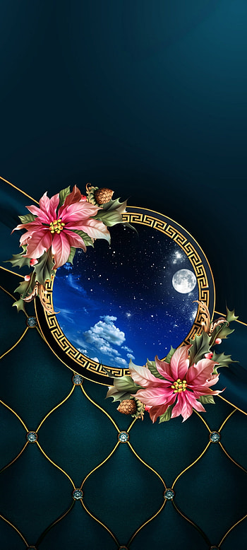 Elegance of Night, beautiful, moon, pink, petal, Luxury, dark, Leather, Premium, flower HD phone wallpaper