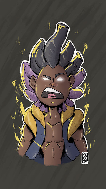 Gotenks, Black anime version, Fan art HD phone wallpaper